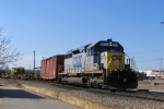 CSX 8324 leads a work train into Hamlet Yard